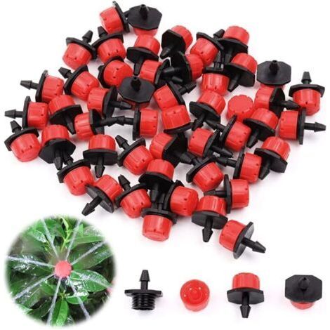 Verstellbares Tropfbewässerungssystem, automatisches Bewässerungssystem, Tropfschlauch, Mikrosprinkler, Tropfer (100 Stück) (1/4)
