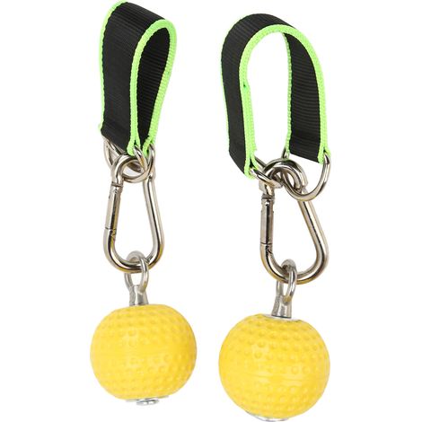 Poignées d'entraînement de force pour bras avec sangle et boucles, balles antidérapantes de fitness 72mm pour exercices de traction et escalade (1/5)