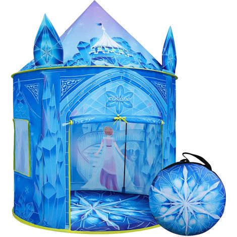 Tente Enfant Intérieur Extérieur, Cabane Château pour Princesse, Jouet Cadeau Fille 2-8 Ans, Facile à Ranger (1/5)