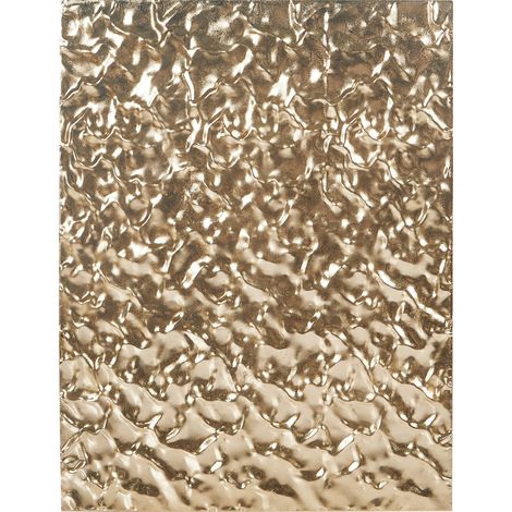 Decoración de pared de metal hierro rectangular glamuroso dorado Coimbra
