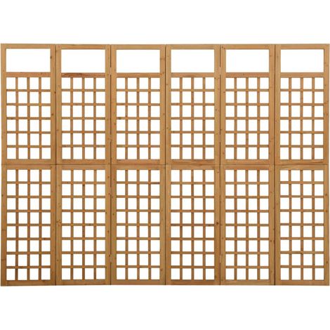 FIMEI Cloison de séparation à 6 panneaux Bois de pin 242,5x180 cm (1/5)