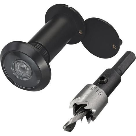 Spioncino solido a 220 gradi per porte con punta da trapano da 16 mm, spioncino da 0,63 pollici per porte con spessore di 1-3/8 pollici (1/4)