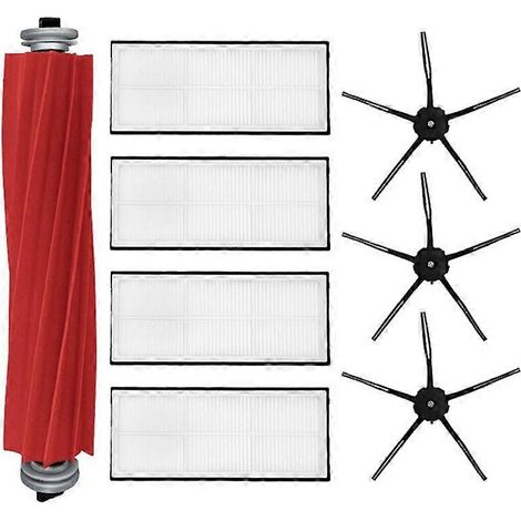 Kit d'accessoires de rechange pour aspirateur Xiaomi Roborock S7 : brosse principale, filtre HEPA, brosses latérales, pièces détachées. (1/2)