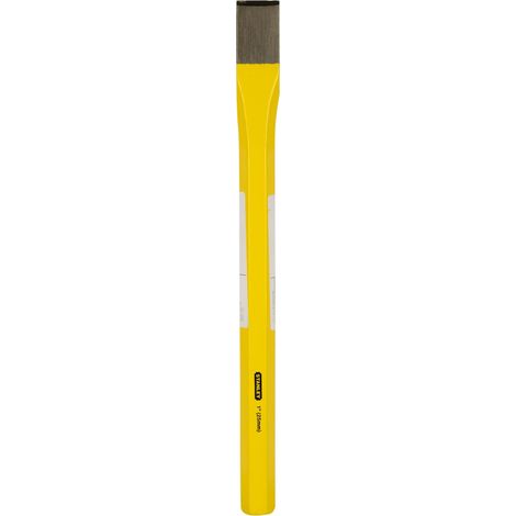 Stanley Professional 25x300mm Flat Locksmith Chisel for Metal Cutting and Deburring, Hardened Steel, High Precision, Suitable for Mechanical and Professional Use