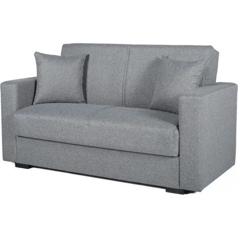 divano letto "afrodite" 2 posti grigio 155x80x87 cm