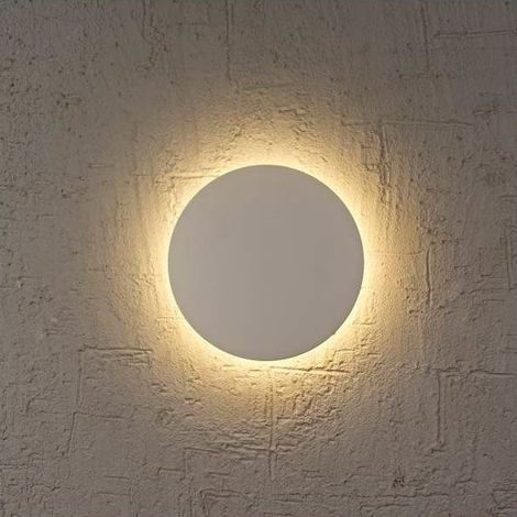 Applique murale LED Eclipse 12W 900 lm blanc chaud 2700K aluminium laqué IP44 humide (1/5)