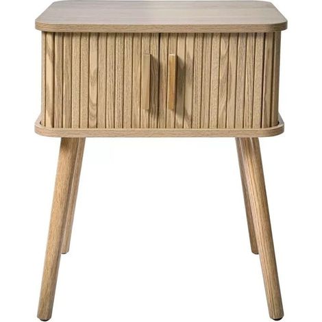 CALICOSY - Table de Chevet Vintage 2 Portes Coulissantes H58cm - ERNEST (1/5)