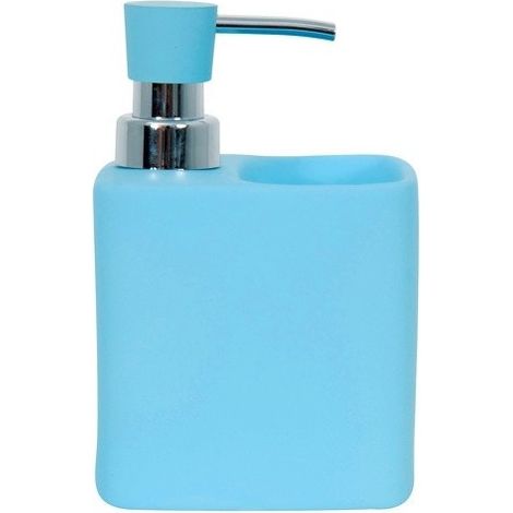 Dispensador de Jabón y Esponja Cerámica MALAGA Azul Cielo MSV