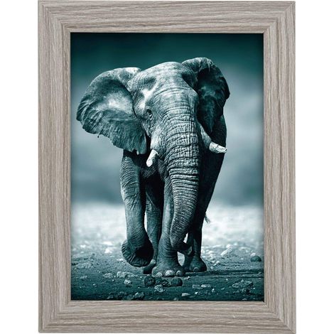 Cadre Photo en Bois - Cadre Portrait avec Support et Support Mural - Cadre Simple en MDF - Gris - Pour Photo au Format 10 x 15 cm (1/5)