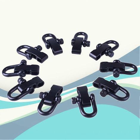 Lot de 10 boucles de corde réglables en alliage de zinc en forme de U pour le camping en extérieur (1/5)