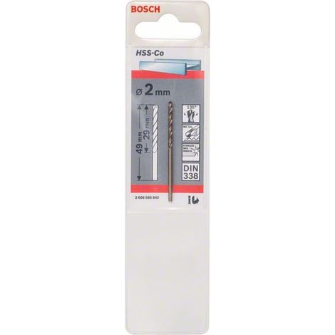 2608585840 - Punte per metallo HSS-Co, DIN 338 2 x 29 x 49 mm