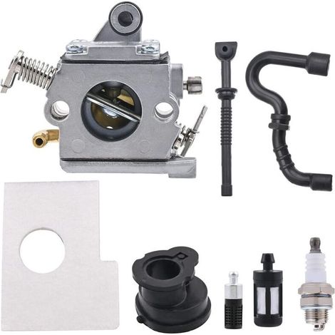 Carburateur MS170 pour Stihl MS170 MS180 Tronçonneuse avec Filtre à Air, Bouchon de Réservoir, Filtre à Essence, Bougie d'Allumage, Remplace C1Q-S57 C1Q-S57A C1Q-S57B 1130 120 0603 (1/4)