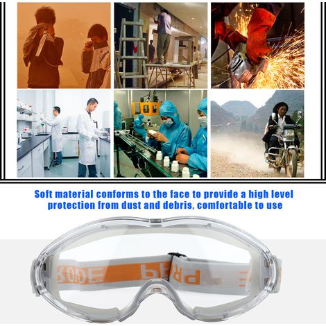 Schutzbrille Augenschutz gegen UV-Strahlung und Stöße Arbeitsschutzbrille (Grau) (1/5)