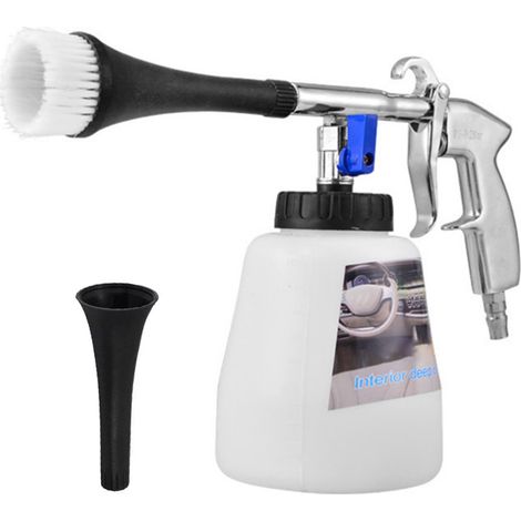Pistolet de nettoyage de voiture, pistolet de lavage de détail à haute pression avec bouteille de mousse de 1L Portable pour portes, sièges, tapis (1/5)