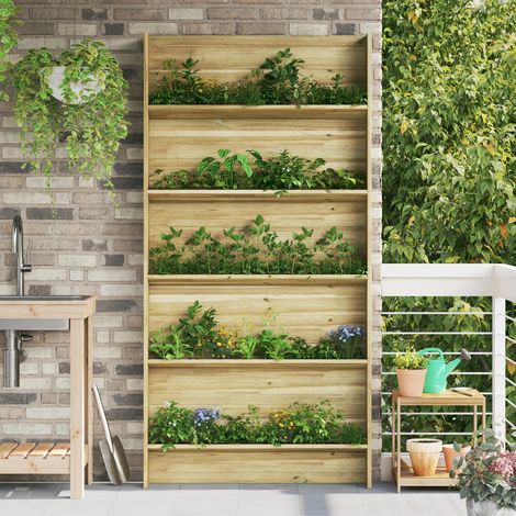 vidaXL Étagères pour plantes Marron 90 x 15 x 180 cm (1/5)