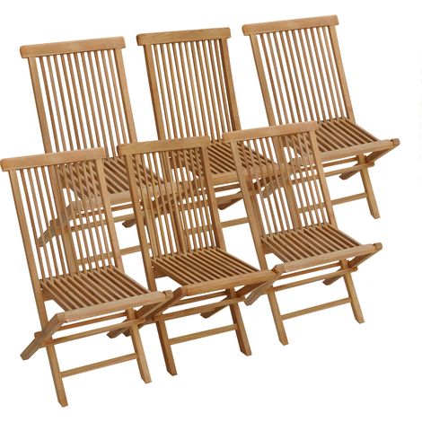 Set di 6 sedie da giardino in teak LOMBOK (1/5)