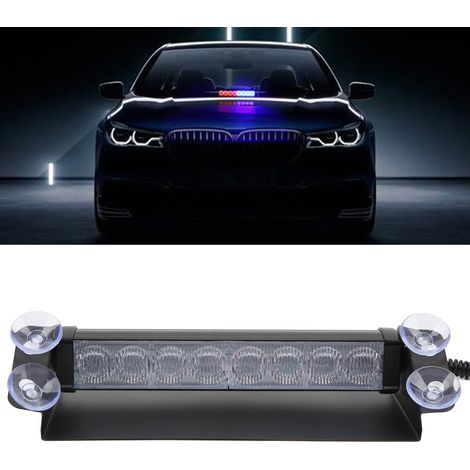 (Meikeduo Exklusivshop) Universelle LED-Warnleuchte für die Windschutzscheibe, blinkend, rot-blaue Ausführung (1/5)