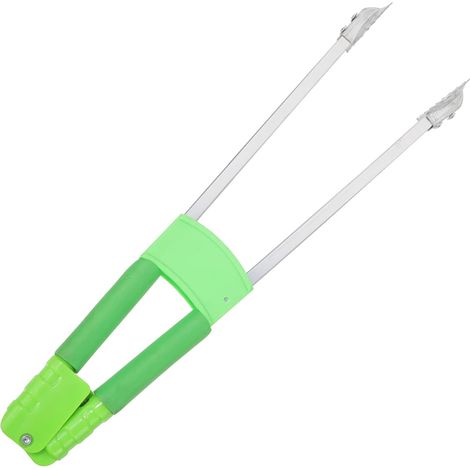 Pince à Déchets en Fer Portable, Prise pour Zones Difficiles D'accès Vert Clair, Usage Ménage et Extérieur, Adaptée aux Personnes Âgées, Plastique Ciment (1/5)