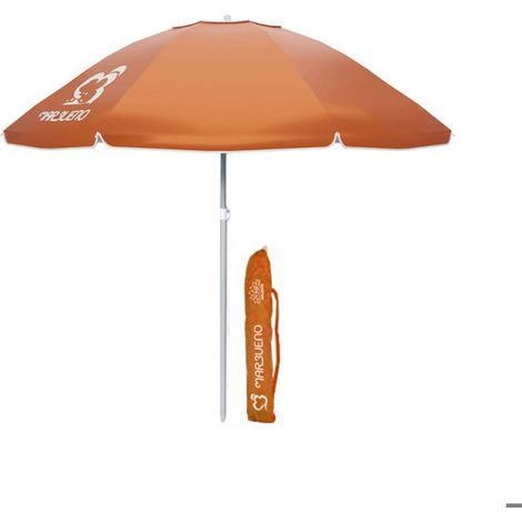 Ombrellone da spiaggia - MARBUENO - 220 cm - Nylon - Alluminio - Arancione