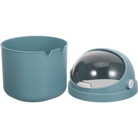 Petite Poubelle en Plastique avec Couvercle, Mini Poubelle de Bureau Facile à Transporter et Anti-odeur, pour Bureau et Petite Pièce (1/5)