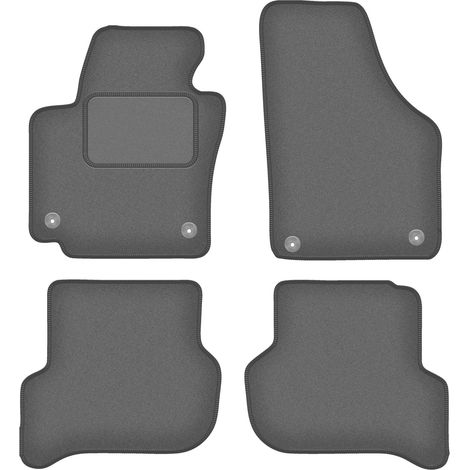 Alfombrillas de terciopelo color grafito para: Volkswagen Golf Plus monovolumen (2005-2014)