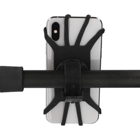 Support Velo Pour Smartphone - Silicone - Rotation 360 Degres - Compatible Guidon 22 A 31 8 Mm - Pour Smartphones 3 5 A 6 5 Pouces - 1 Piece (1/4)
