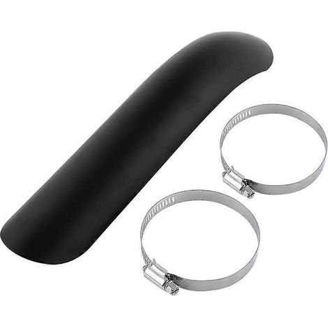 Protection thermique en acier pour pot d'échappement courbé Honda, noir (1/4)