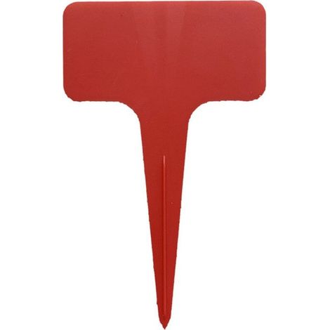 100 etichette per piante in plastica, 10 x 6 cm, marcatori da giardino in plastica a forma di T, etichette per fiori, cartellini per piante, cartellini per fiori in plastica (1/5)