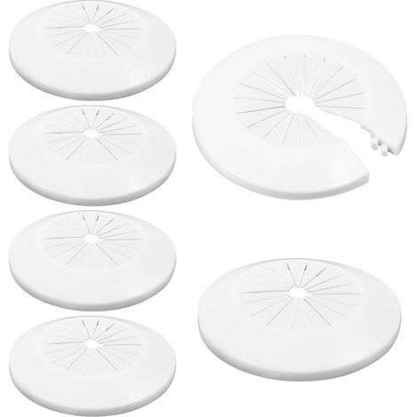 Dailygoods - Tappi per tubi, 6 pezzi - Bianchi - Plastica ABS - Decorativi (1/5)