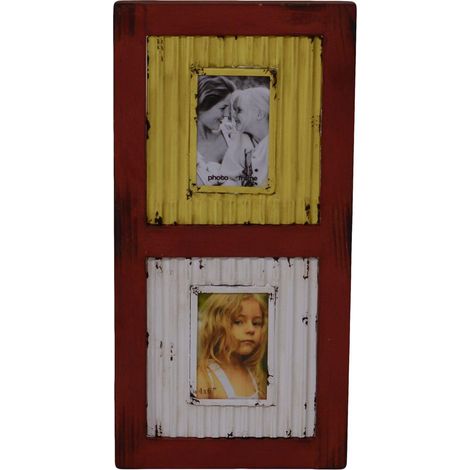 Portafoto muro metallo multiplo 2p cm 29x2h59