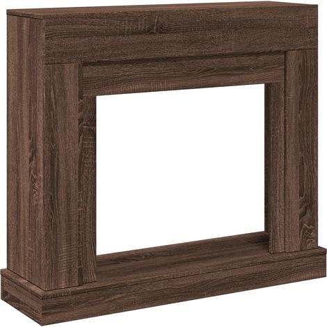 Cadre de cheminée chêne marron 100x30x87,5 cm bois d'ingénierie