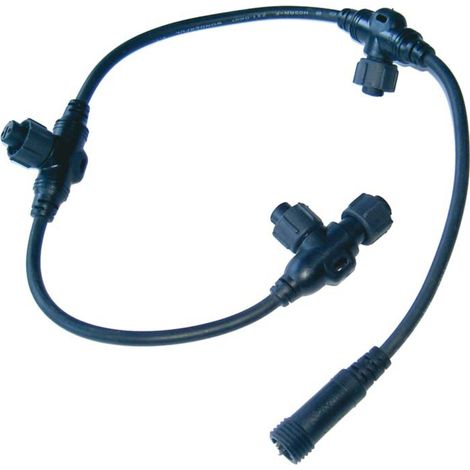 collecteur - noir - ho5rnf - 0.5 mètres - 3 sorties - festilight 90380-b-z