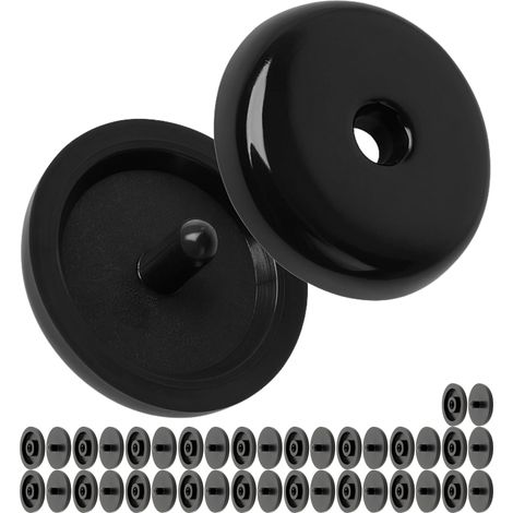 20 paires Bouton de ceinture,Plastique dur,Noir,Sécurité anti-retour,Rivet de fixation,Véhicules universels (1/5)
