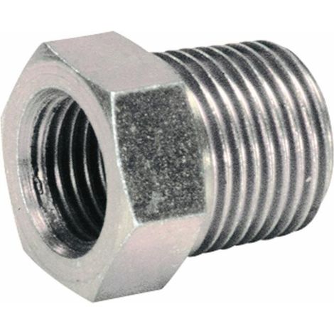 Lem Select – Douille de réduction 3/8' NPT à 1/4' BSP – Raccord pour compresseur – Étanchéité optimale pour plomberie et gaz – Dimensions 20,5mm x 14,5mm (1/3)