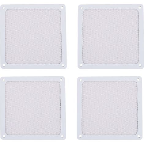 Filtre à poussière PC Toivize 140mm Magnétique PVC Blanc Lot de 4 Grille fine anti-poussière pour ventilateur (1/5)