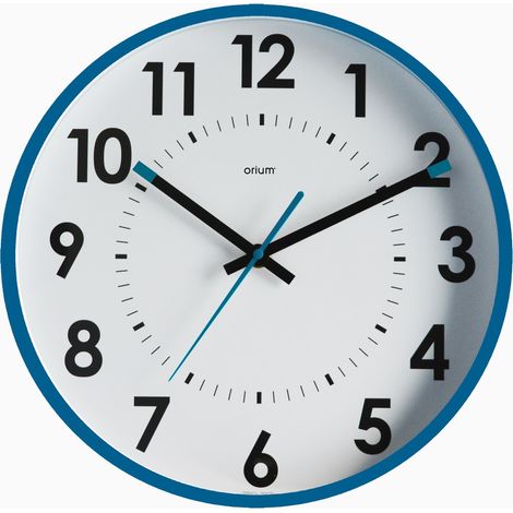 Horloge murale à quartz diamètre 30 cm - bleue (1/6)
