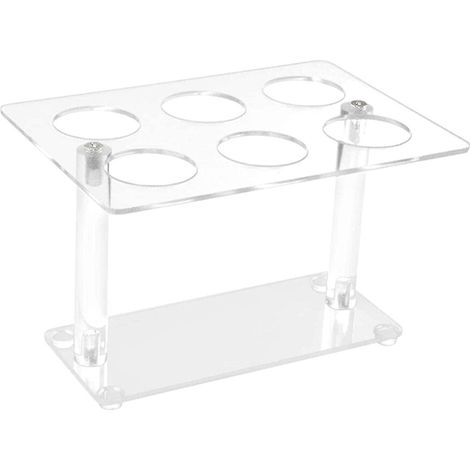 Soporte para conos de helado, soporte de acrílico transparente para conos de helado (6 orificios) (1/5)