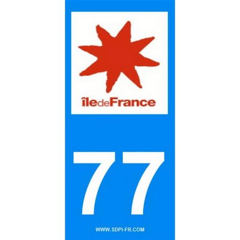 ADHESIFS REGION DEPARTEMENT 77 ILE DE FRANCE X2