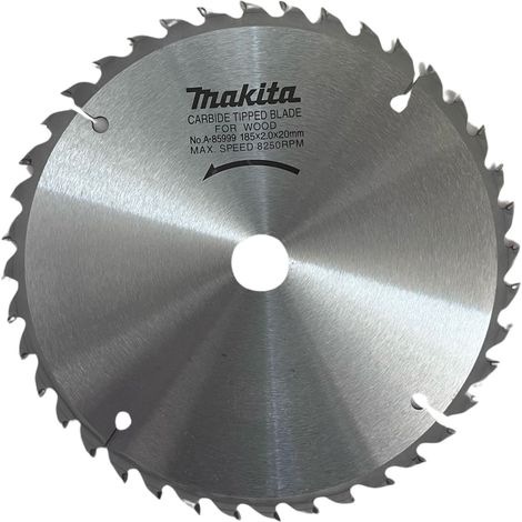 Makita A-85999 TCT-Kreissägeblatt 185 x 2 x 20 mm, 40 Zähne, 18°