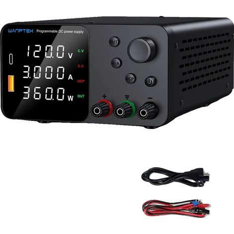 Netzteil, einstellbare Spannung, einstellbarer Strom, 0–120 V, 0–3 A (1/2)