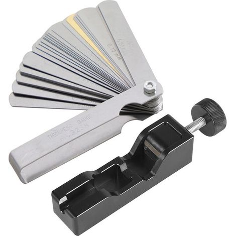 Strumento di regolazione della distanza tra gli elettrodi delle candele, strumento universale in metallo nero massiccio, calibro per candele da 10 mm, 12 mm, 14 mm e 16 mm (1/4)