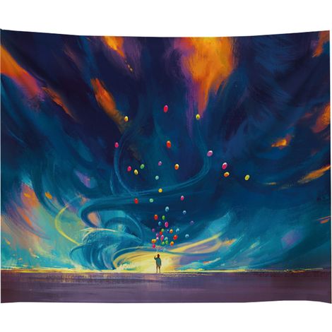 Tapestry Murale - Décor Textile en Tissu pour Chambre Salon ou Dortoir - Dimensions 150 x 180 cm - 1 Pièce (1/5)