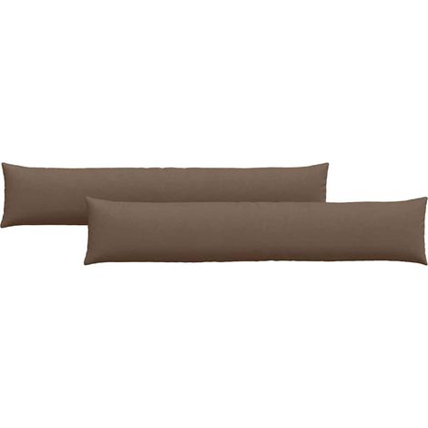 Maison Exclusive - Coussins de canapé 2 pcs Marron 200 x 40 cm tissu