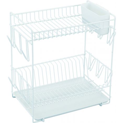 Sauvic Scolapiatti acciaio plastificato, grande 43x25x41,5 cm (1/4)