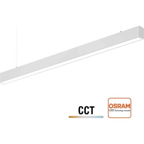 Lámpara colgante / superficie METRO, ampliable, 50W, 150cm, 3CCT, blanco, 3000-4000-6000K (1/4)