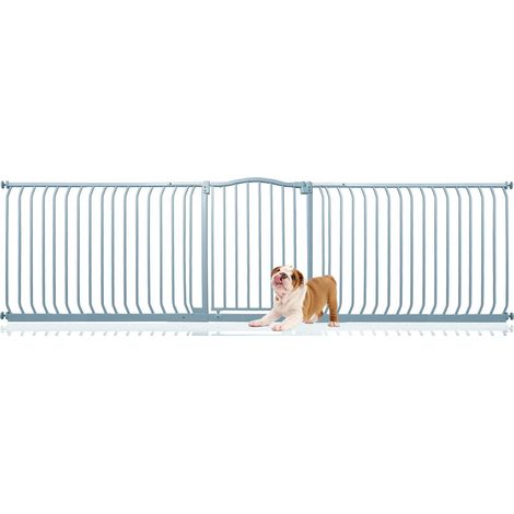 Bettacare Curved Top Dog Gate, 271cm - 280cm, Matt Grey, Pressure Fit Pet Gate for Dog and Puppy, Pet and Dog Barrier