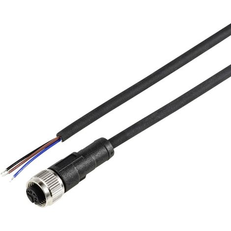 TRU COMPONENTS TC-12833076 Cavo di collegamento per sensore o attuatore M12 Giunto dritto 2 m Numero di poli: 3 1 pz.