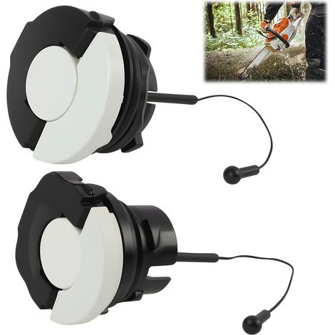 Bouchon Réservoir - 2 Pièces - Plastique Robuste - Étanchéité Carburant Huile - Tronçonneuse Stihl MS250 à MS880 (1/5)