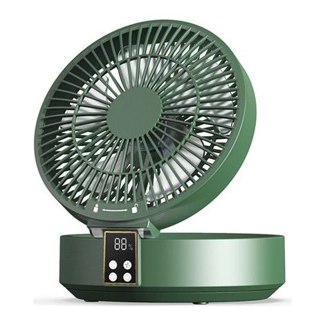 Ventilateur de Table avec Telecommande, Ventilateur USB Rechargeable, 3 Vitesses, Idéal pour Chambre à Coucher, Maison, vert (1/5)