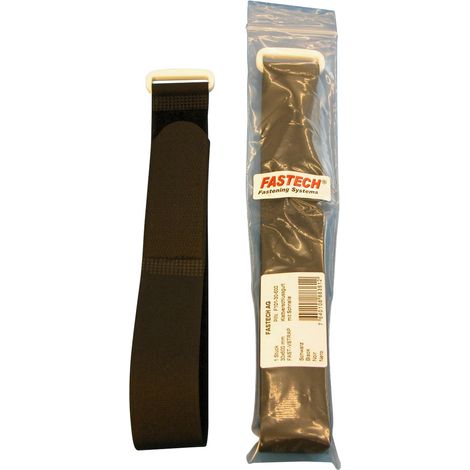 FASTECH® F101-30-600 Klettband mit Gurt Haft- und Flauschteil (L x B) 600 mm x 30 mm Schwarz 1 St. (1/4)